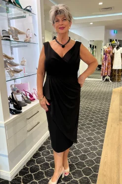 Clearance Waterfall Style Dress | Black | Z7 Weddings & Events