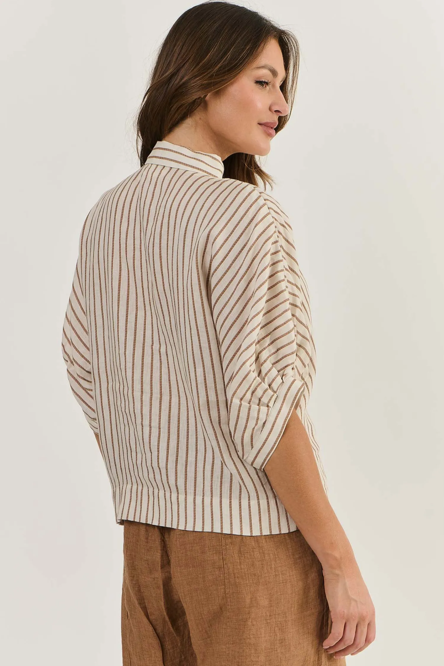 Sale Winona Linen Top - Ginger Slice - OJ20 Shirts & Tops
