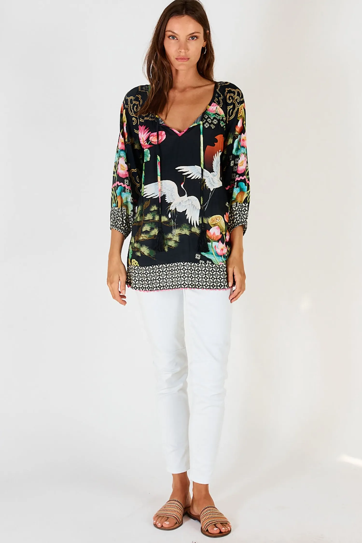 Discount Yoshiko Top - Black - LS5 Shirts & Tops