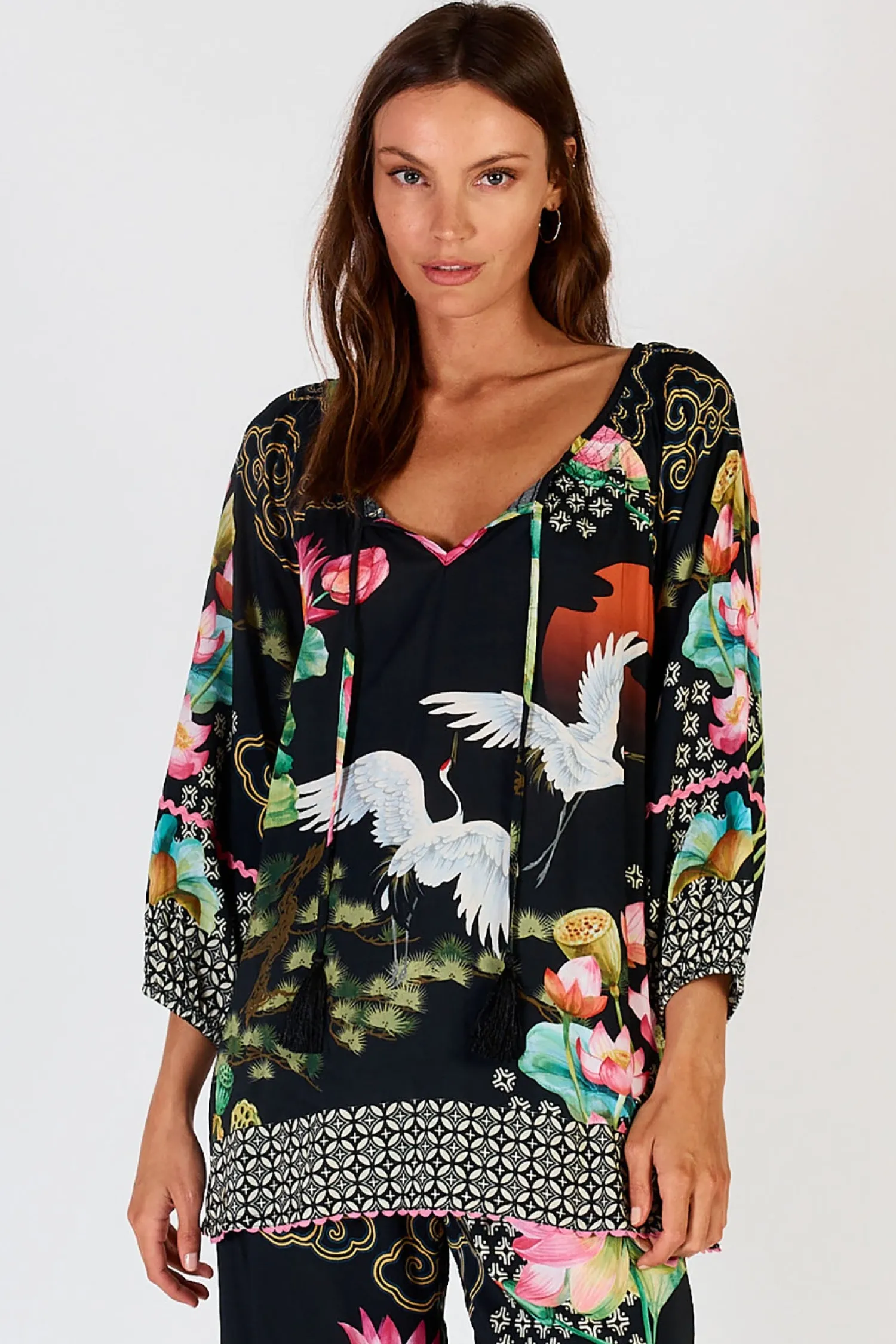 Discount Yoshiko Top - Black - LS5 Shirts & Tops