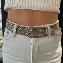 Hot Zoe Belt - Taupe Gold - BB3 Belts